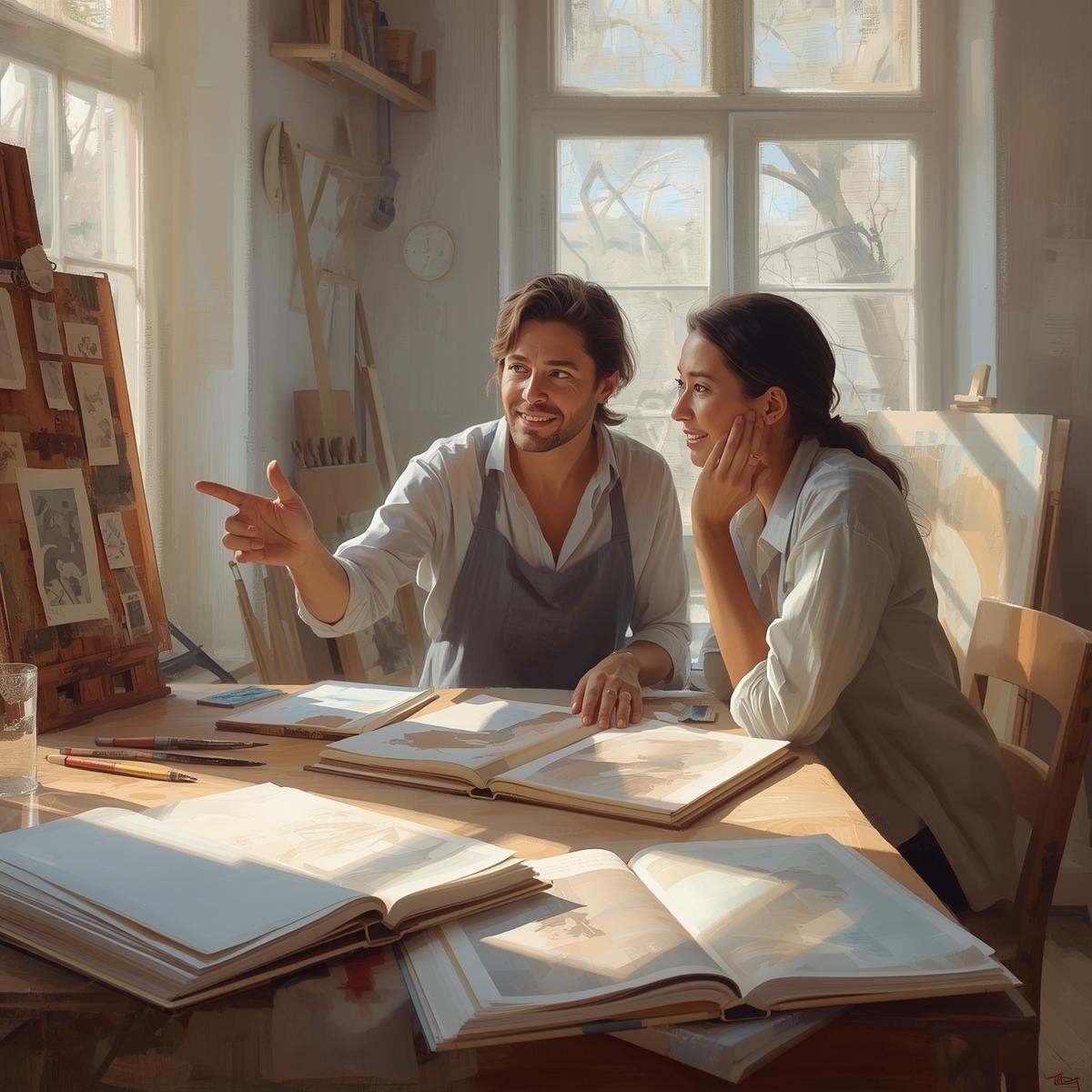 Interior space showing thoughtful arrangement of objects and furniture for visual harmony